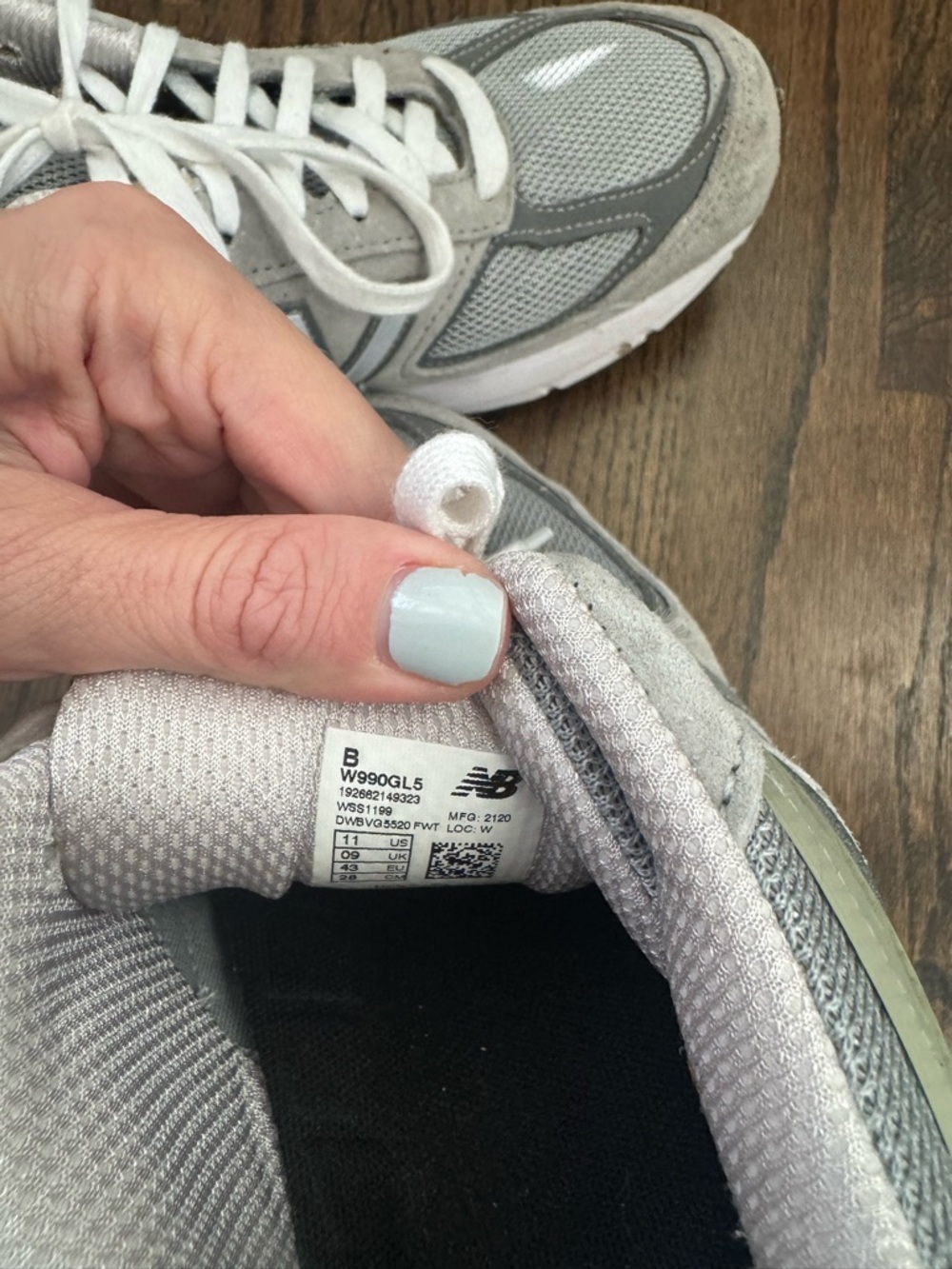 New Balance Gray Mesh & Suede Sneakers - Picture 3 of 4